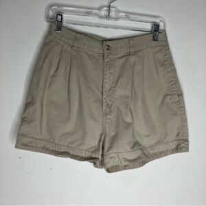 Vintage American Outpost khaki pleated high waist shorts 8